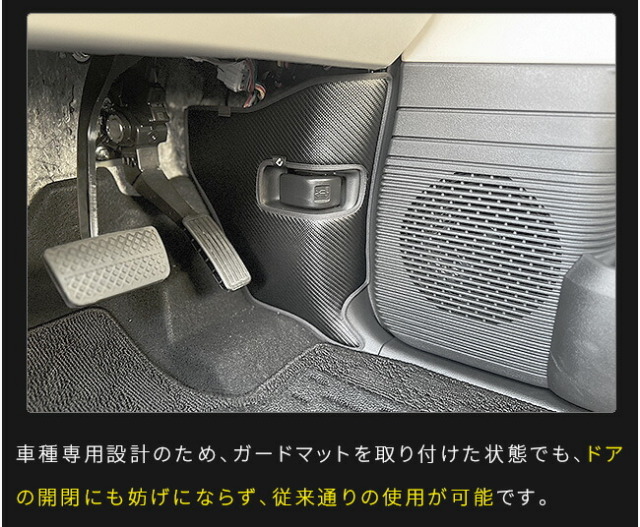 ホンダN-BOXガードマットキックガードフロントパネル外側用2枚組