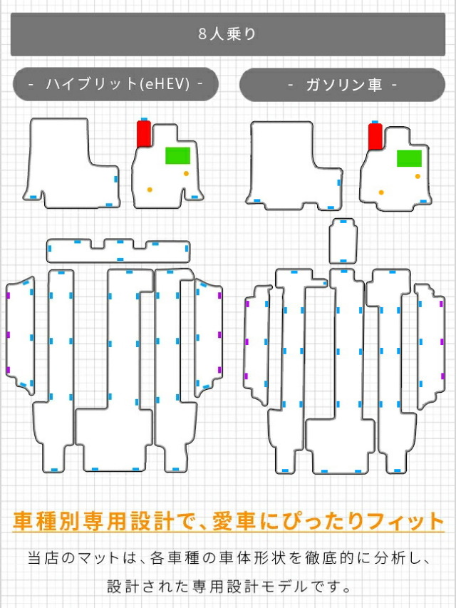 ホンダステップワゴンフロアマットSTシリーズRP6RP7RP87人乗り専用ガソリンハイブリット対応内装カスタムパーツアクセサリーマッ