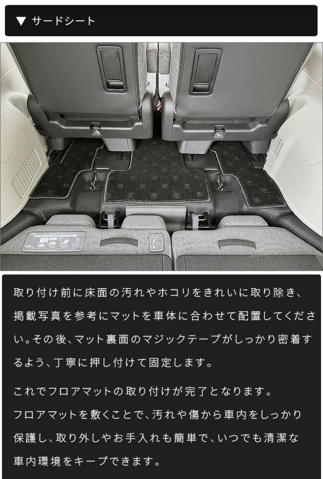 ホンダステップワゴンRP6RP7RP8フロアマットラゲッジマットセットSTシリーズ車種専用車内保護傷防止汚れ防止内装カスタムパーツア