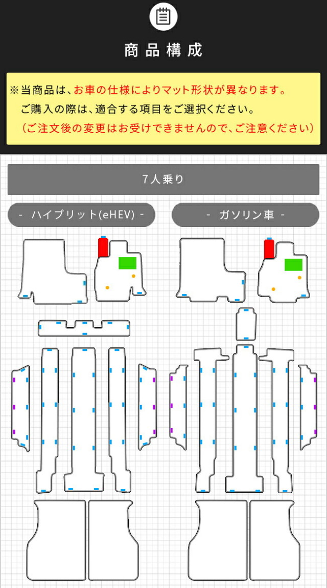 ホンダステップワゴンRP6RP7RP8フロアマットラゲッジマットセットSTシリーズ車種専用車内保護傷防止汚れ防止内装カスタムパーツア
