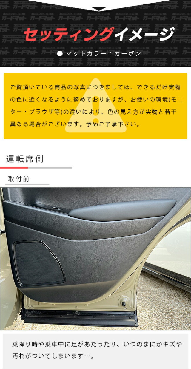 ヴェゼルRV系ガードマットリアドアトリムカーボンタイプアクセサ