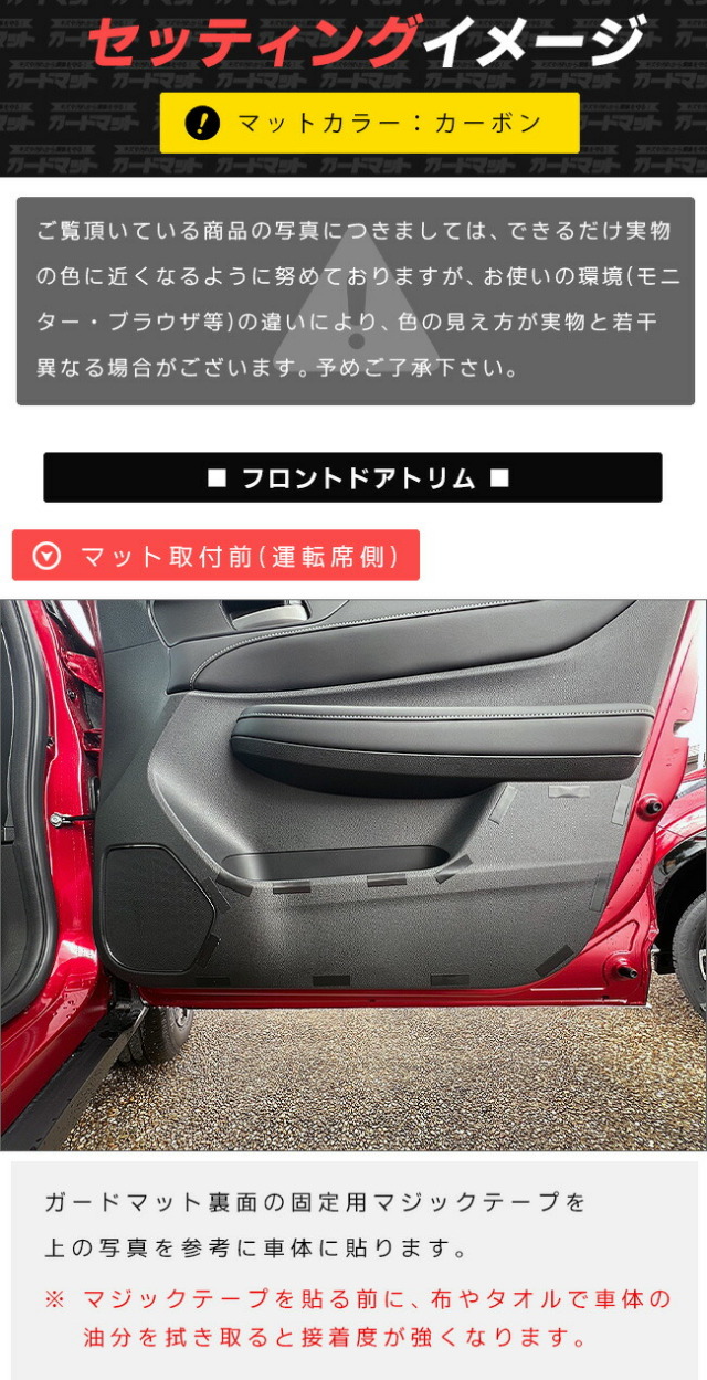 ホンダWR-Vガードマットセットフロントドアトリムリアドアトリム