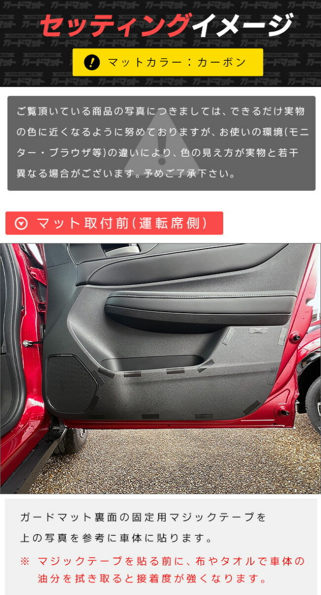 ホンダWR-Vガードマットフロントドアトリム用2枚組STシリーズHON