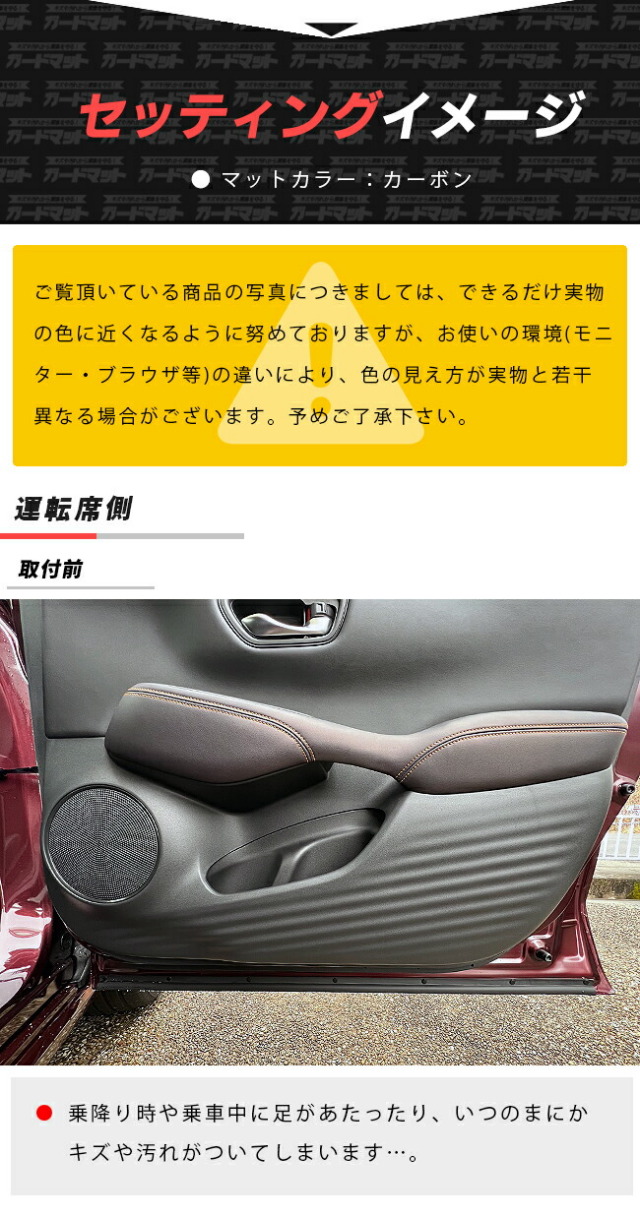 ホンダZR-Vガードマットキックガードドアトリム用HONDAZRV対応ア