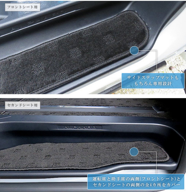 トヨタ30系vellfireサイドステップマットSTDマット