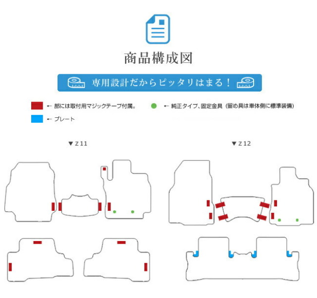 日産キューブフロアマットSTDマットZ11Z12車1台分フロアマット純