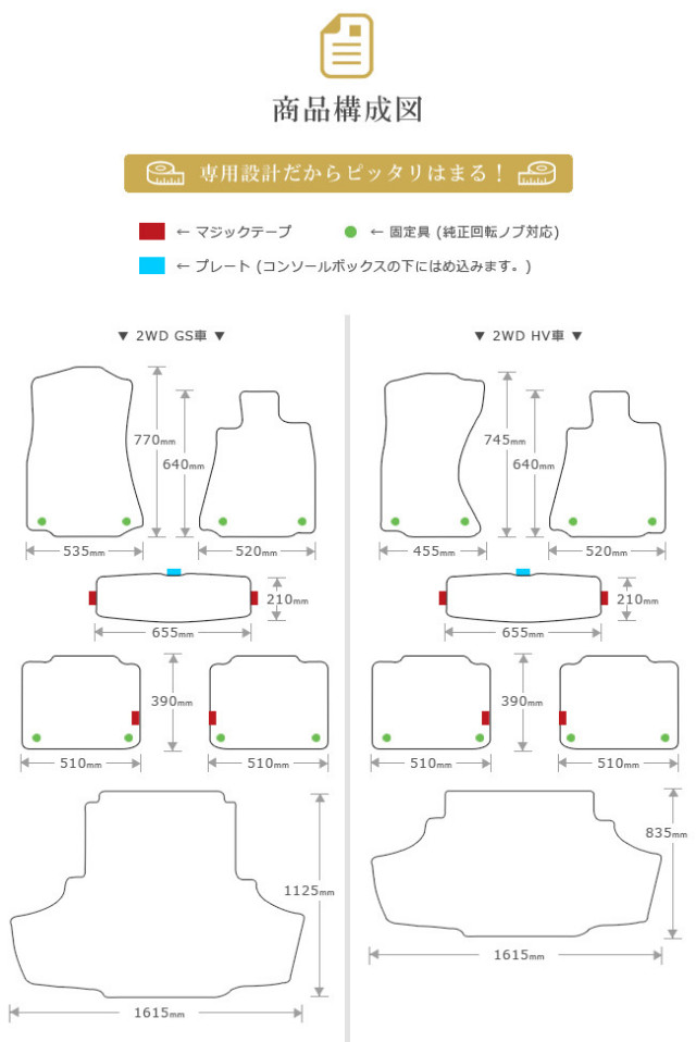 レクサスGSフロアマットラゲッジマットPMマット10系車1台分フロア