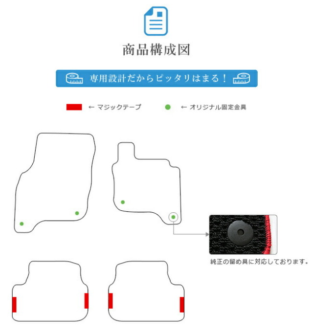 フォルクスワーゲンゴルフGTEフロアマットAUCSTDマットカーマット