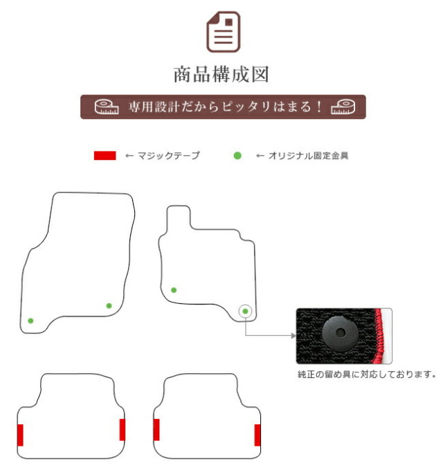 フォルクスワーゲンゴルフGTEフロアマットAUCDXマットカーマット