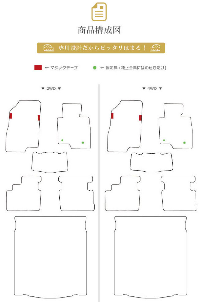 マツダ6セダンフロアマットセットラゲッジマットSTDマットGJ系カ