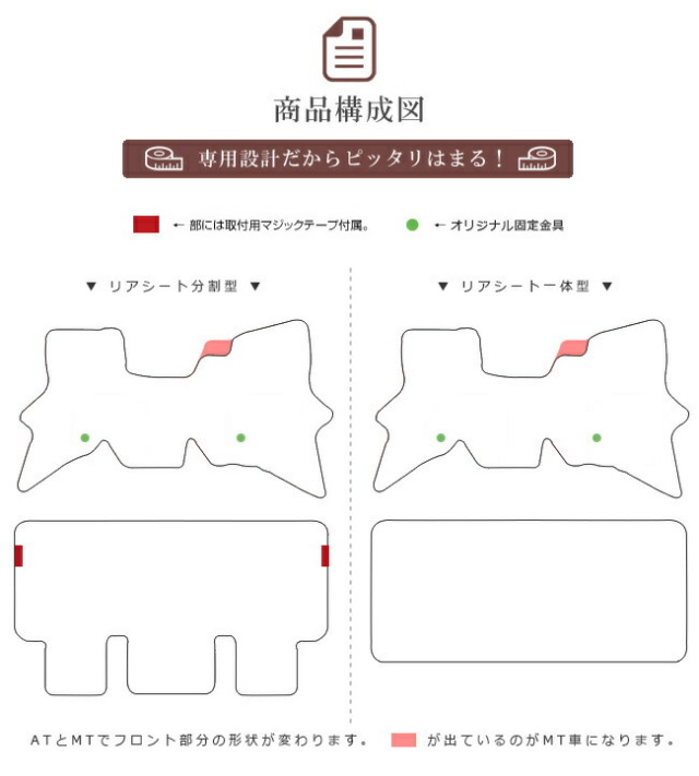 スズキエブリイバンフロアマットSTDマットDA64V車1台分マット純正