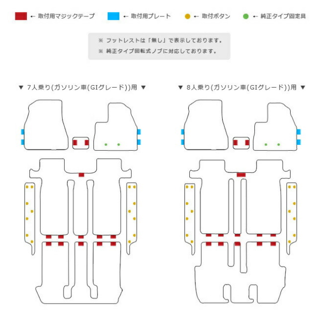 トヨタ エスクァイア フロアマット 80系 専用 スタンダード セット内装