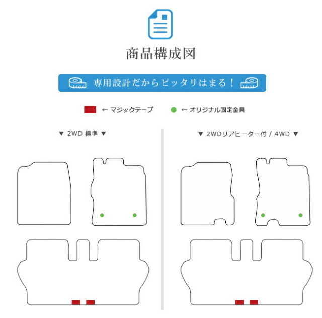 ダイハツムーブキャンバスフロアマットSTDマットLA800SLA810S車1