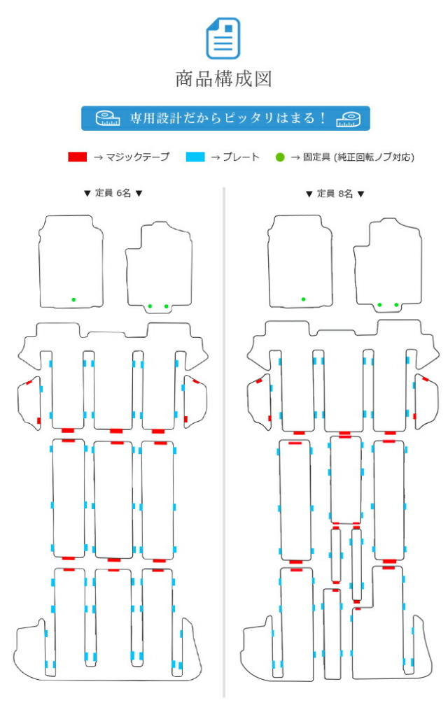 トヨタグランエースフロアマットSTDマットフロアマット純正TYPEカ