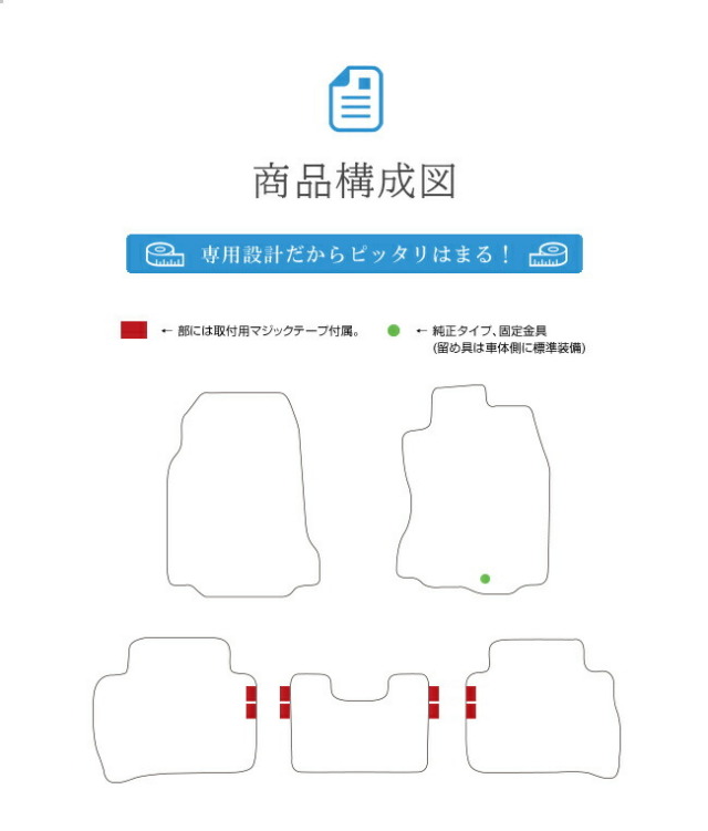 日産ウイングロードフロアマットSTDマットH17/11～2WD/4WD車1台分