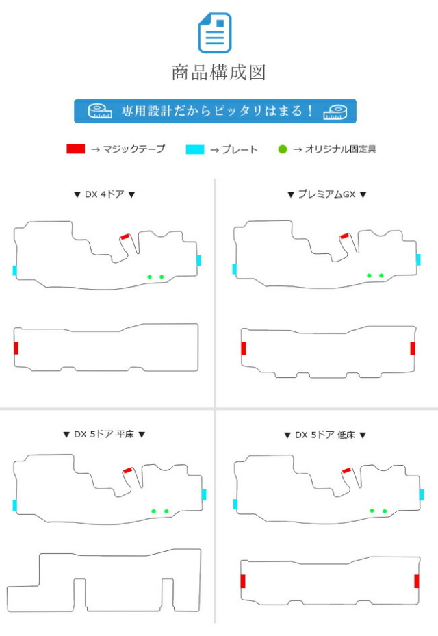NISSANNV350CARAVANキャラバン標準バン日産STDマットフロアマット