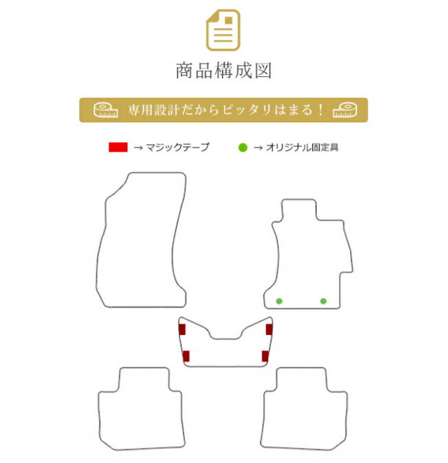 レヴォーグフロアマットPMマットH26/6～SUBARULEVORGVM4VMG車1台