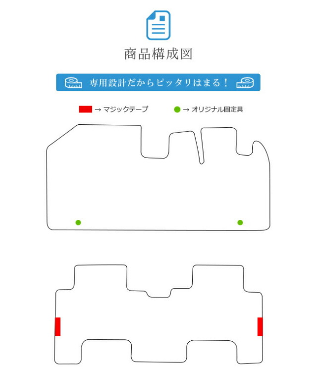 日産ルークスフロアマットSTDマットH21/12～ML21S車1台分フロアマ