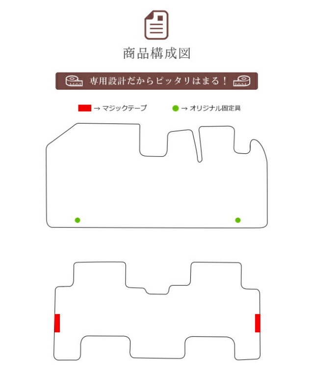 日産ルークスフロアマットDXマットH21/12～ML21S車1台分フロアマ