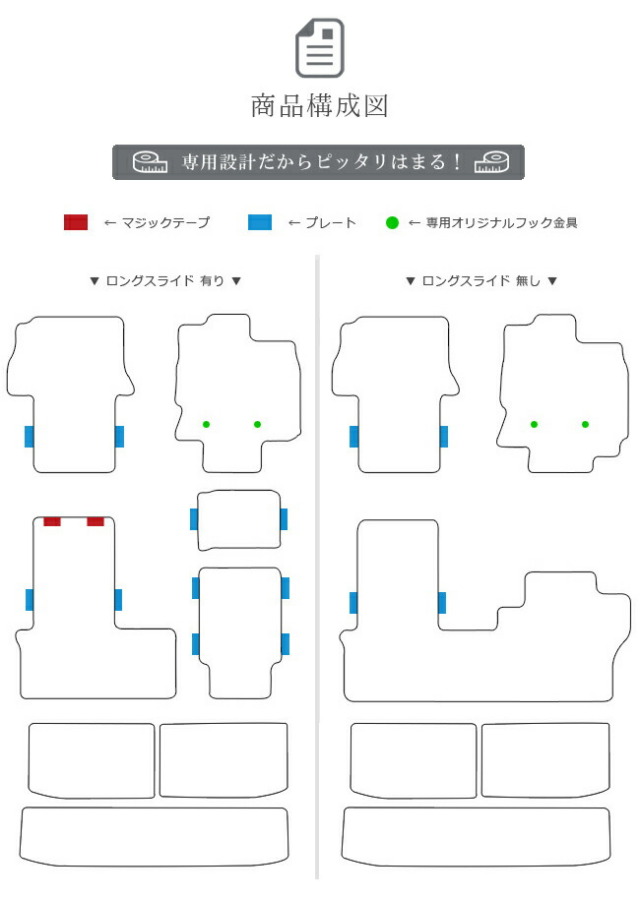 ダイハツタントタントカスタムフロアマットセットLXマットLA650L