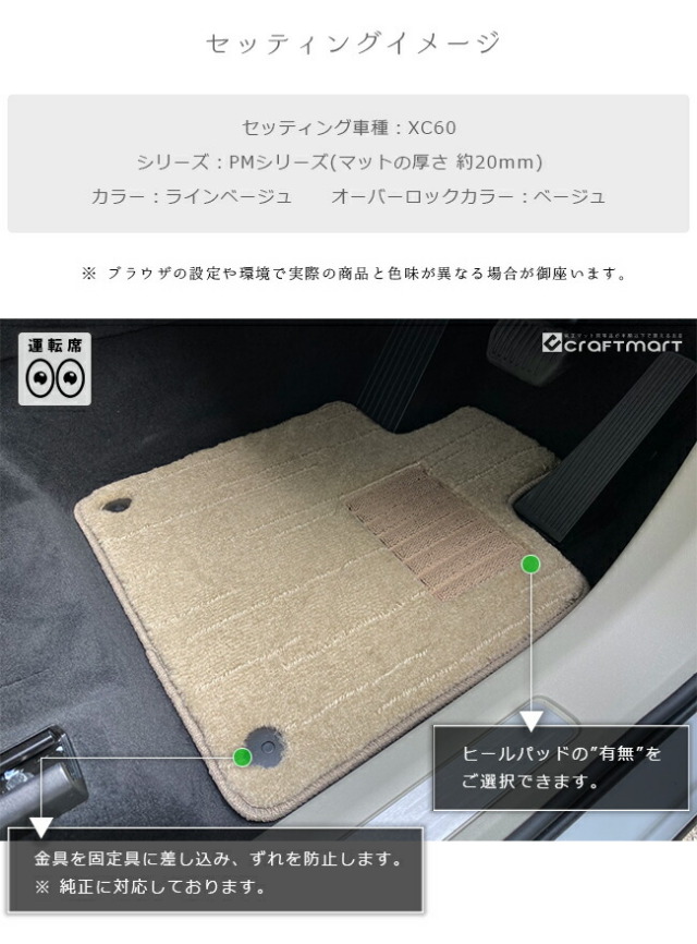 【11/15月までポイント5倍-抽選で3名…】ボルボXC60フロアマット