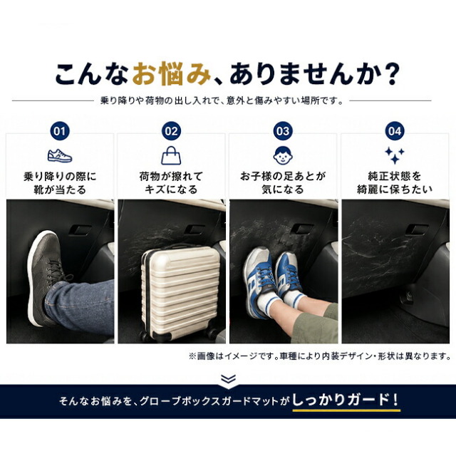 レクサスUX10系グローブボックスガードマット2枚セット日本製専用設計簡単取付UX250hU