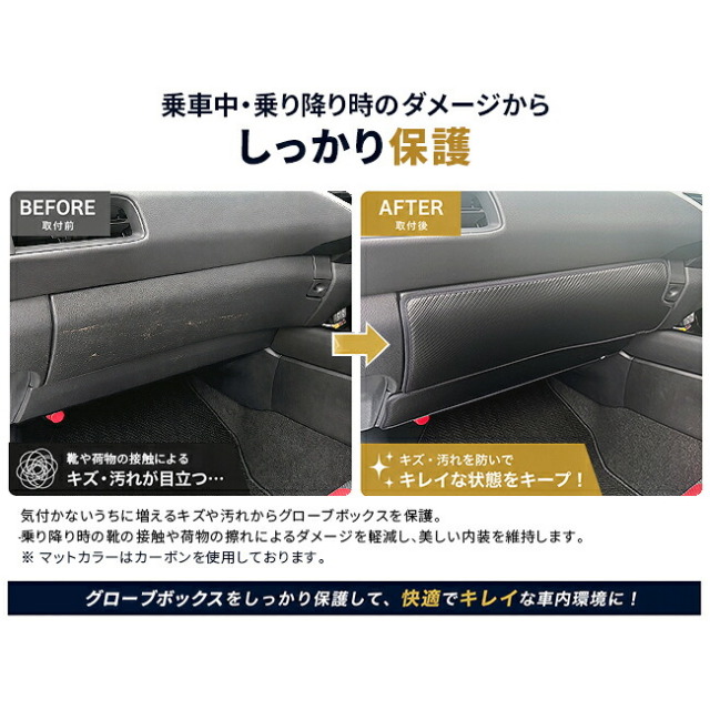 レクサスUX10系グローブボックスガードマット2枚セット日本製専用設計簡単取付UX250hU