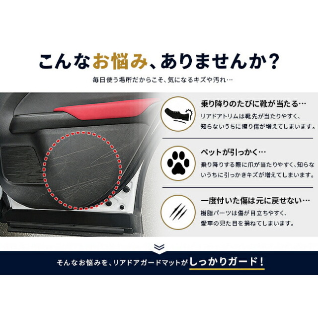 レクサスUXリアドアトリムをキズ・汚れからしっかり保護