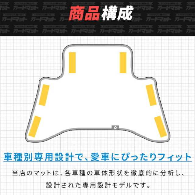 マツダCX-5KF系ガードマットセンターコンソール後部座席側キック