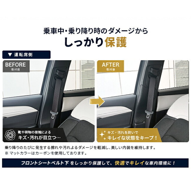 ガードマット装着前後比較キズ防止効果を確認