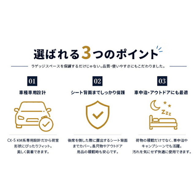 CX-5荷室全面保護ロングラゲッジマット