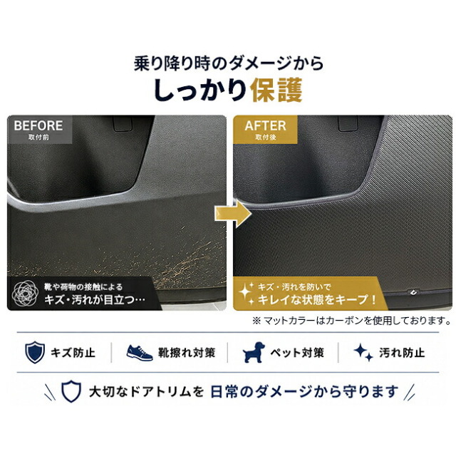 CX-5KM系リアドアガードマット装着イメージキズ防止汚れ防止