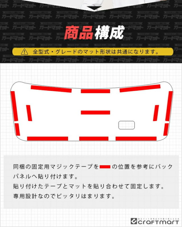 マツダ CX-8 KG系ガードマット キックガード バックドア用 1枚入り