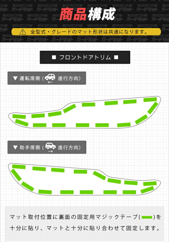 マツダCX-8ガードマットセットキックガードフロントドアトリムリ