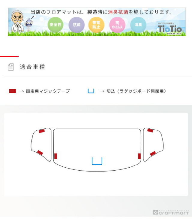 マツダCX-8トランクマットDXラゲッジマットKG系フロアマット純正