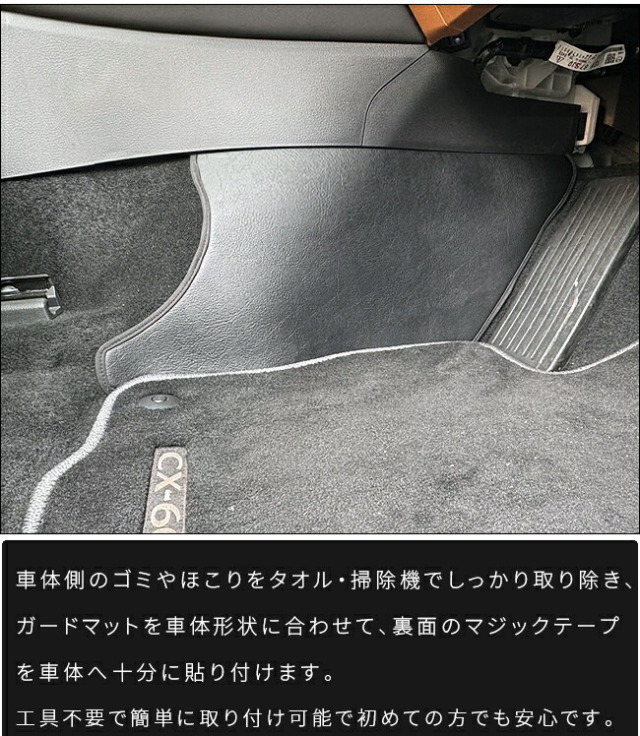 マツダCX-60KH系ガードマットセンターコンソール下用2枚組キック