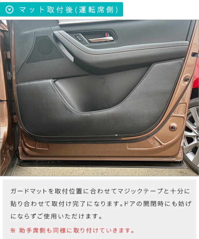 マツダCX-80KL系ガードマットキックガードドアトリムフロントリア