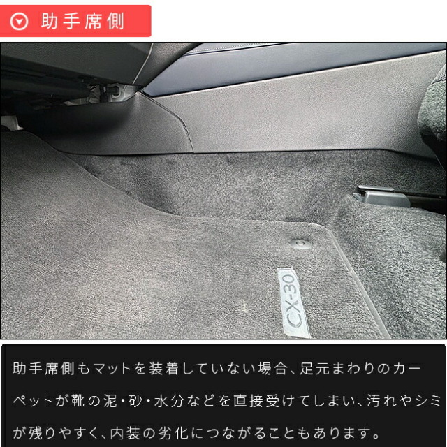 マツダCX-30DM系ガードマットキックガードセンターコンソール下用