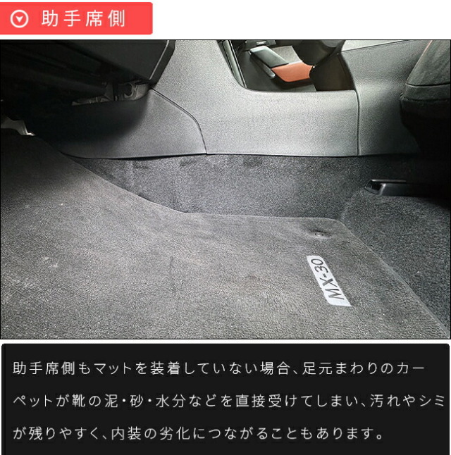 マツダMX-30DR系センターコンソール下用ガードマット2枚組下部キ