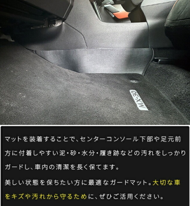 マツダMX-30DR系センターコンソール下用ガードマット2枚組下部キ