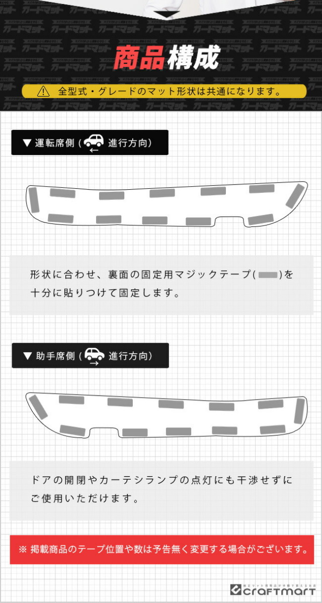 三菱 デリカD5 CV系 キックガード ガードマット フロントドアトリム用
