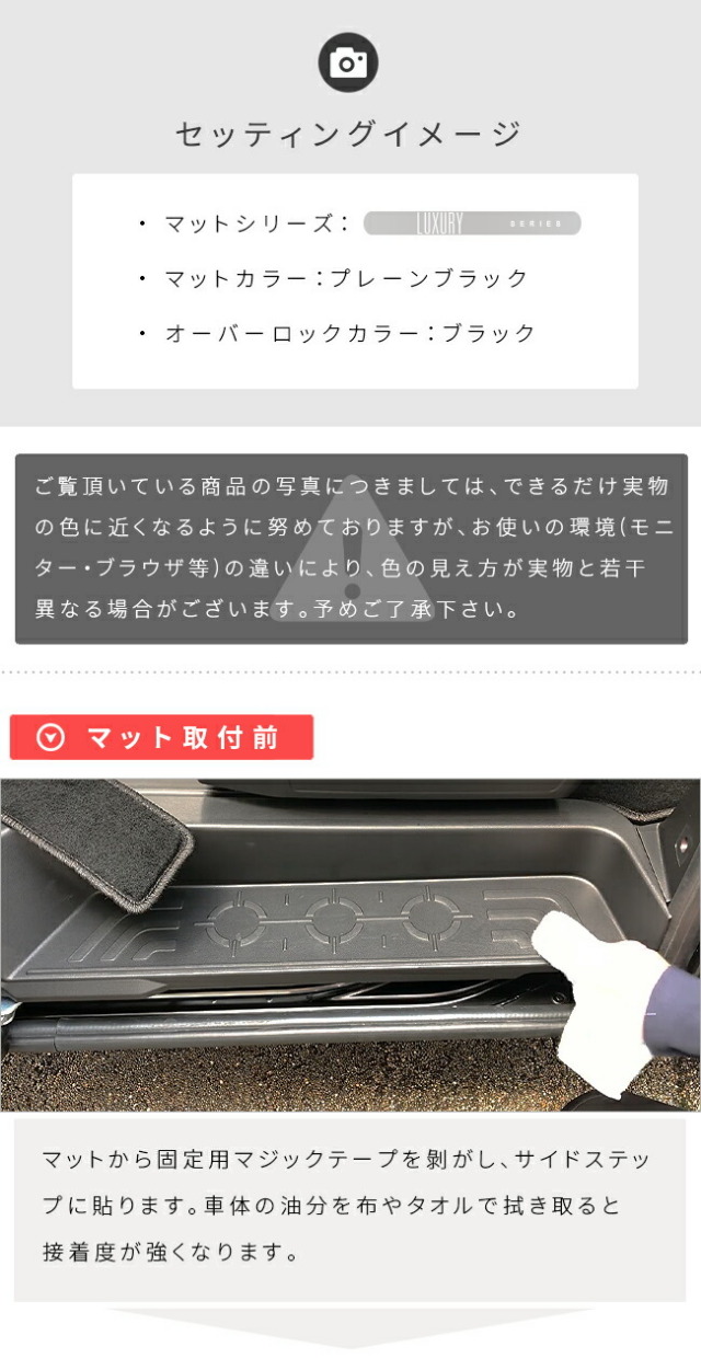 三菱デリカD5CV系サイドステップマットラバーシリーズカスタムパ