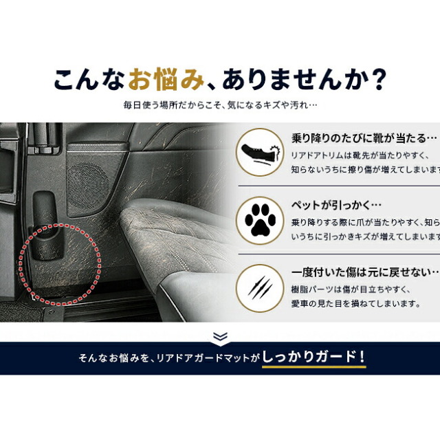 デリカD:5リアドアトリム保護マット