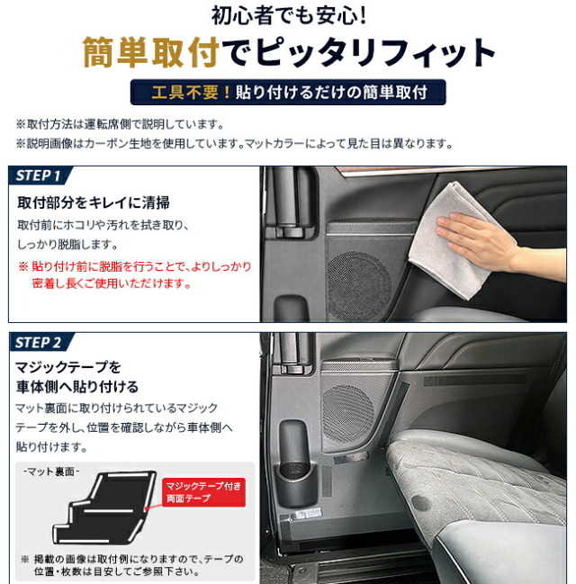 三菱デリカD5リアドアトリム専用保護マット