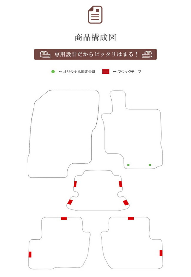 三菱エクリプスクロスフロアマットDXマット車1台分フロアマット内