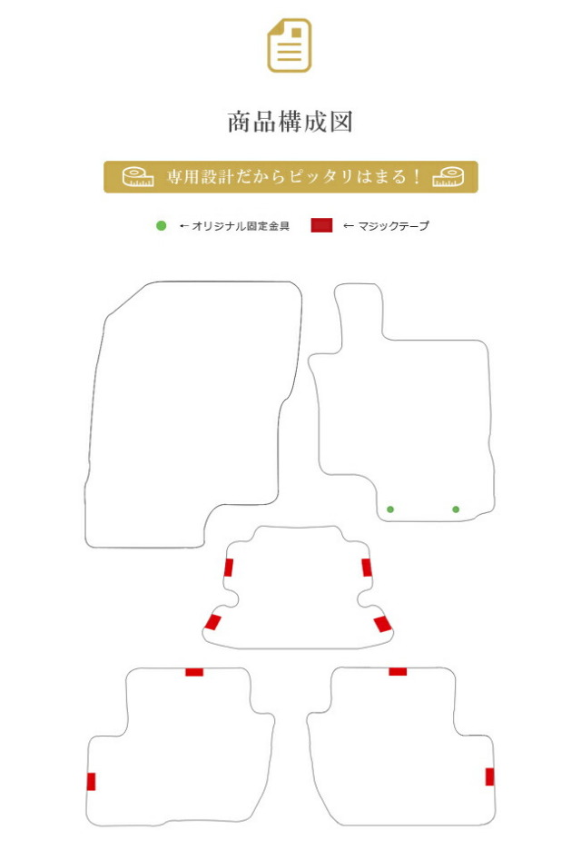 三菱エクリプスクロスフロアマットPMマット車1台分フロアマット内
