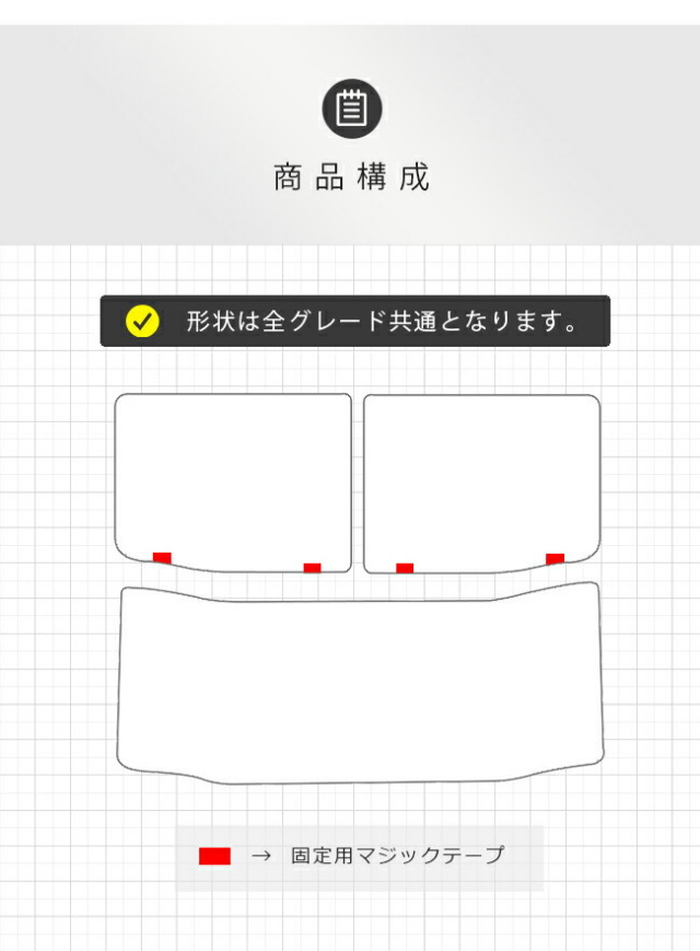 三菱ekスペースラゲッジマットDXマット車用アクセサリー内装カス