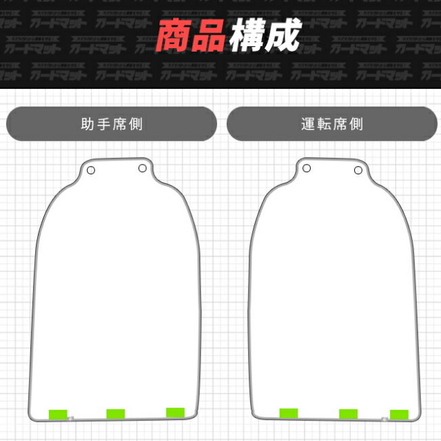 三菱eKクロスEVガードマットフロントシートバック用2枚組B5系専用アク