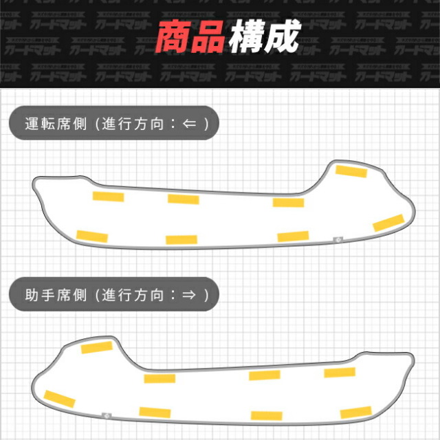 三菱eKクロスEVガードマットひじ掛け後部座席用2枚組B5系専用アクセサ