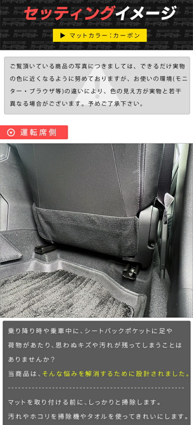 日産オーラガードマットキックガードシートバック用2枚組内装カス